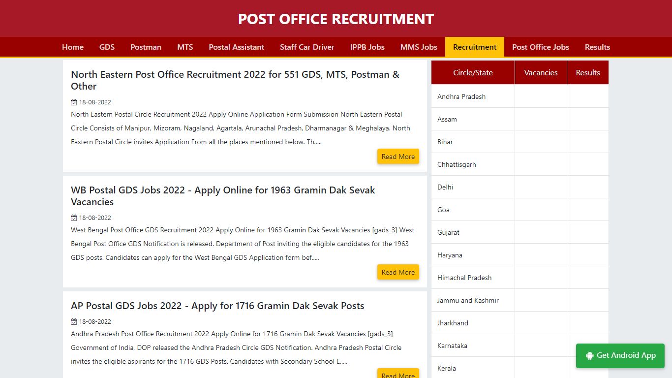Post Office Jobs 2021 Apply Online - Post Office Recruitment